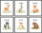 Bestbuddy Pet Set of 6 Unframed Woodland Animals Art Prints (8X10) for Kids Baby Girl Room Decor