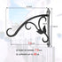 VEEBOOD 2 8-Inch Pcs Decorative Iron Lantern Hooks for Wall Hanging Mason Jar Sconces Outdoor Solar Lights, Black