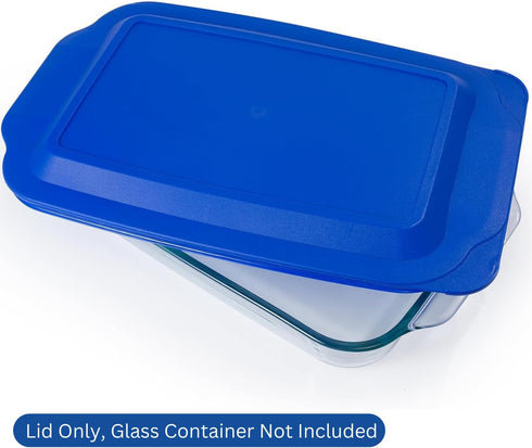 Replacement Lid Cover for Pyrex 3 QT Glass Baking Dish, Casserole Container 233-PC (Blue)