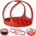 Pressure Cooker Sling, Silicone Bakeware for 6 Qt/8 Qt Instant Pot, Anti-scalding Bakeware Lifter Steamer Rack, Red