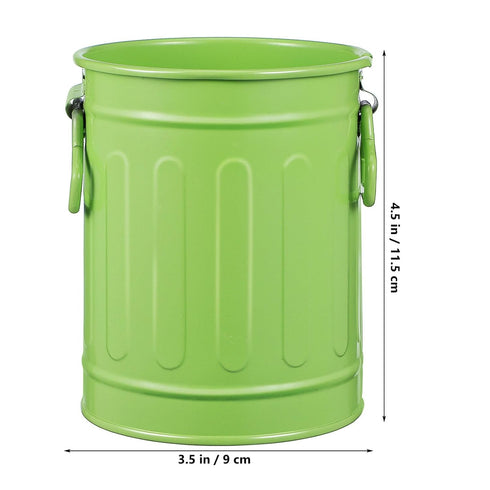 NUOBESTY 4pcs Mini Trash Can for Desk, Metal Wastebasket Tiny Waste Garbage Bin, Multifunctional Organizer