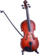 Dselvgvu (7.87"x2.76"x1.26") Wooden Miniature Violin with Stand, Bow and Case Mini Musical Instrument Violin Replica