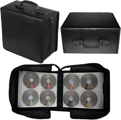 Disc CD DVD Bluray Storage Holder Solution Binder Sleeves Carrying Case (400 Capacity)