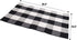SEEKSEE Cotton Buffalo Plaid Rug, 2'x3' Black and White Checked Washable Doormat