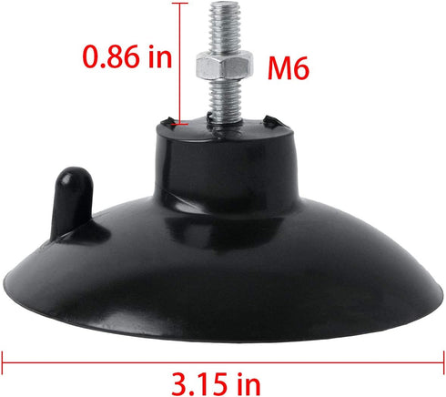 HSTECH 4 Pcs Black French Fry Suction Cup Feet for Industrial Commercial French Fry Cutter
