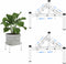 Adhoklop 2 Pack Adjustable Plant Stand Indoor for 8-14 Inch Pots, Heavy-Duty Metal