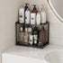 DwellDeal 2 Counter Countertop Tier Bathroom Organizer, Rectangular Vanity Organizer Shelf, Skincare and Makeup Storage
