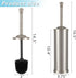 Set,304 Brushed Nickel Toilet Brush and Holder Stainless Steel Toilet Bowl Brush and Holder for Bathroom,Silver Heavy