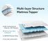Maxzzz Twin Mattress Pad, Cooling Memory Foam Twin Mattress Topper, Pillow Top Protector for 8-23'' Mattress, White