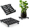 PRAQECZ 2 Pack Plant Stand with Wheels, 12" Rolling Plant Stand 264 LBS