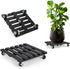 PRAQECZ 2 Pack Plant Stand with Wheels, 12" Rolling Plant Stand 264 LBS