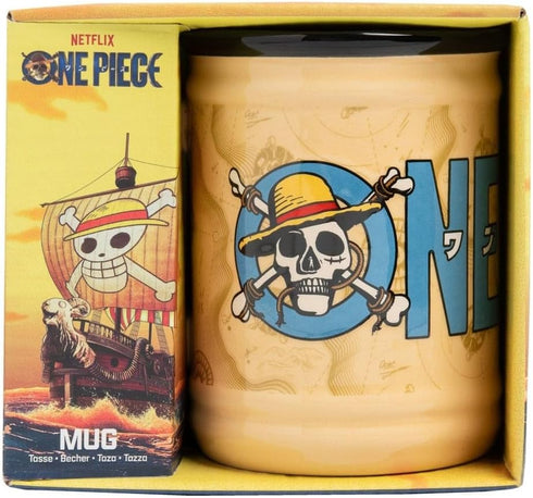 350ml (11 oz) Paladone One Piece Official Licensed Netflix Ceramic Mug, Pirate Decor and Gift, Desk Accessory for All