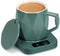 Electric Coffee Warmer with Ceramic Mug, 131? Temperature Control, Smart Coffee Cup Warmer for Desk Home Office