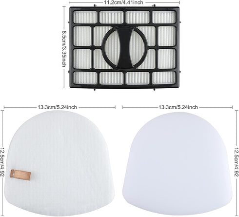 VIEWALL Filter Replacement for Shark ZU560 ZU561 ZU562 ZU572 UV650 UV725, 2 HEPA, 2 Foam & Felt Filters for Vacuum