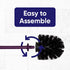 2 Pack Toilet Brush Cleaner and Holder Purple Toilet Bowl Cleaner Brush with Scrubbing Wand, Brush and Storage Caddy