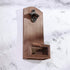 Vintage Wooden Wall Mounted Bottle Opener with Cap Collector Catcher, Ideal Gift for Beer Lovers