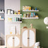 LUANTIANPAI Set 2 16 Inch Nursery Book Shelves Scalloped Floating Shelves of White Wall Shelves for Kids Baby Room Wood