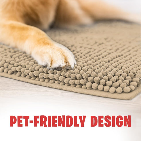 19" 30" MudGuard Mat Dog Door Mat for Muddy Paws, Super Absorbent Microfiber, Non-Slip Indoor Mat, Quick Dry Chenille