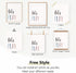 Set 4 PLKMN Let's Play Read Wall Art Prints Decor of - Play Room Essentials, Boho Neutral Let's Learn Let's Create
