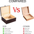 Vintage Wooden Storage Box with Hinged Lid, 9.4'' x 7.7'' x 4.3'' Large Keepsake Box for Crafts