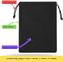 DR Black Cotton Drawstring Bags with Double String - 6 x 8 inch, 12 Pack for Pantry Gifts