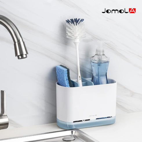 Counter JOMOLA Dish Brush Caddy for Kitchen Sink Toothbrush Holders for Bathrooms Sink Sponge Holder Kitchen Scrub Soap