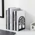 6.5 4.7 3.5 Inch(3 Pairs/6 HappyHapi Book Ends, Metal Bookends for Shelves Decorative, Tree Stopper for Heavy Books
