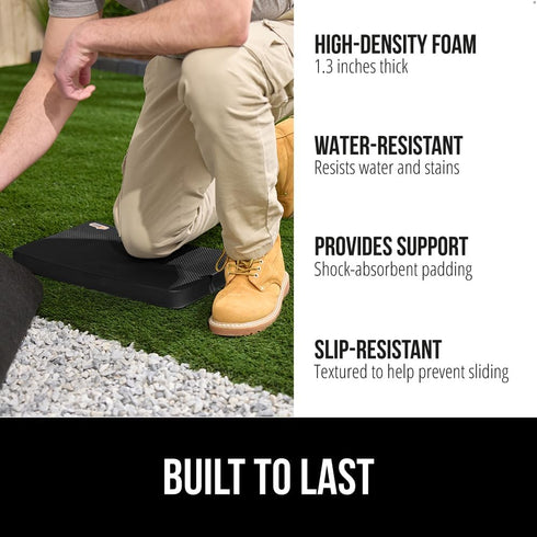 17.5x11, GORILLA GRIP Extra Thick Patent Pending Supportive Foam Kneeling Pad, Large Cushion Knee Pads for Gardening