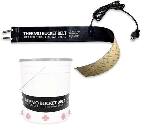 Chicken Water Heater for Winter, 50 Watt Thermo Bucket Belt Heated Strap