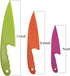 PENTA ANGEL 3 Colors Plastic Knife Set, 3 Sizes Nylon Safety Cooking Chef Knives for Fruit, Lettuce, Vegetable, Salad,