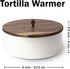 9 Inch, Tortillada - Tortilla Warmer Ceramic with Lid Bread Warmer, Pancake Warmer, Tortilla Holder with Lid