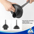 1 Set MR.SIGA Toilet Plunger and Bowl Brush Combo for Bathroom Cleaning, Gray