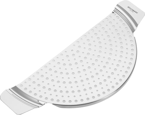 Westmark Stainless Steel Pan Pot Strainer, 16392260, with Recessed Hand Grips, Suitable for Up to 10"