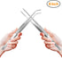 Gutsdoor Kitchen Tweezers Set of 2 Stainless Steel Tongs with Precision Serrated Tips for Cooking (8 Inch)