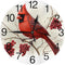 KiuLoam Winter Bird Round Wall Clock, Silent Non-Ticking Battery Operated Easy to Read for Home Office Decorative Clock