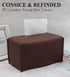 Livelab Dark Brown Tissue Box Cover, Rectangular PU Leather Tissue Box Case Organizer for Vanity, Night Stands, Office