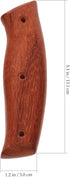 Zerodeko Kitchen Knife Replacement Handle, Wooden Knife Repair Handle with Nuts for Home (Dark Red)
