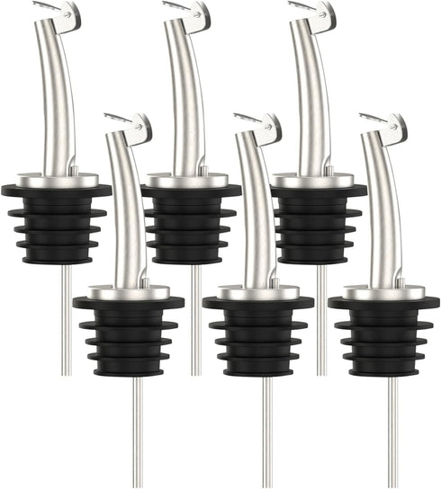 Axe Sickle 6 Pcs Oil Spout Liquor Bottle Pourer Spouts Stainless Steel Speed Pour