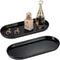 SheeChung Black Acrylic Vanity Tray, 2 Pack Bathroom Storage Organizer Tray for Countertop, Cabinet, or Closet