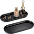 SheeChung Black Acrylic Vanity Tray, 2 Pack Bathroom Storage Organizer Tray for Countertop, Cabinet, or Closet