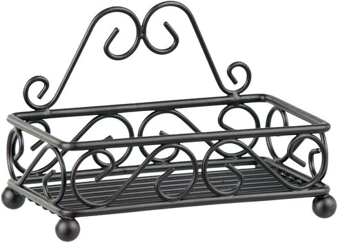 Home Basics Sponge Holder for Sink (Bronze) | Scroll Design Kitchen Sponge Holder with Open Structure and Raised Feet