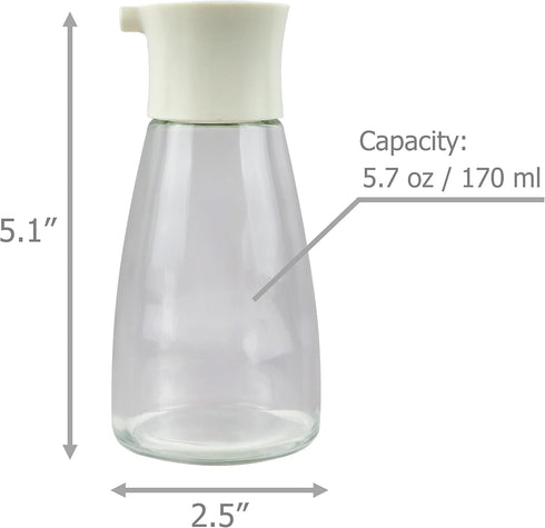 EIKS 2 Set Glass Cruet Bottles Dispenser for Olive Oil Vinegar Soy Sauce, Suitable for Kitchen Cooking Barbecue Usage