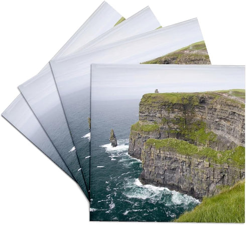 3dRose cst_81998_3 Limerick, Ireland, Cliffs of Moher, Atlantic Ocean, Ceramic Tile Coasters, Set of 4
