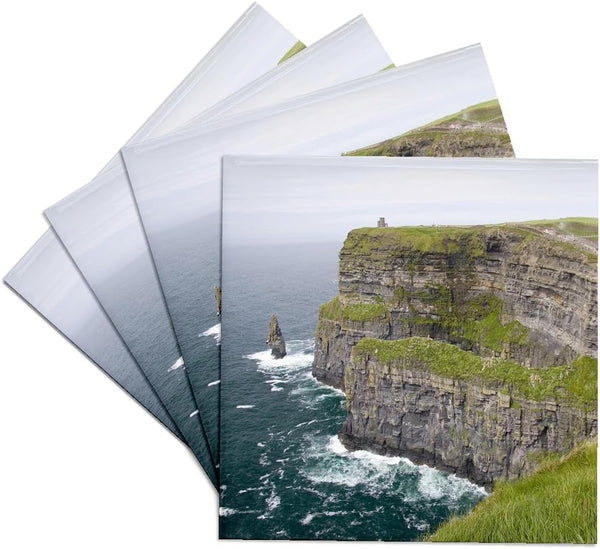3dRose cst_81998_3 Limerick, Ireland, Cliffs of Moher, Atlantic Ocean, Ceramic Tile Coasters, Set of 4
