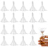 JOHOUSE 50PCS Mini Clear Plastic Funnels for Filling Small Bottles, Lab Bottles, Sand Art, Perfumes, Oils, Spices,