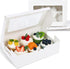 6PCS White Cupcake Containers, Cupcake Carrier 6 Count with Window Boxes for 36 Pastries, Bakery Supplies
