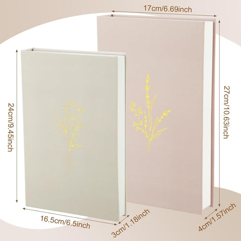 Cinnvoice Set 2 of Aesthetic Decorative Books Boxes, Faux Books Stacked for Decoration for Coffee Tables Modern Home