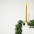 FURORA LIGHTING Gold LED Taper Candles, Battery Operated Pack of 2, Electric Candles with 6/18 Timer, Winter Decorations