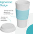 Copco Acadia 16 oz Travel Mug, Insulated Reusable Coffee Tumbler, Leak-Proof Lid, BPA-Free, Azure Blue