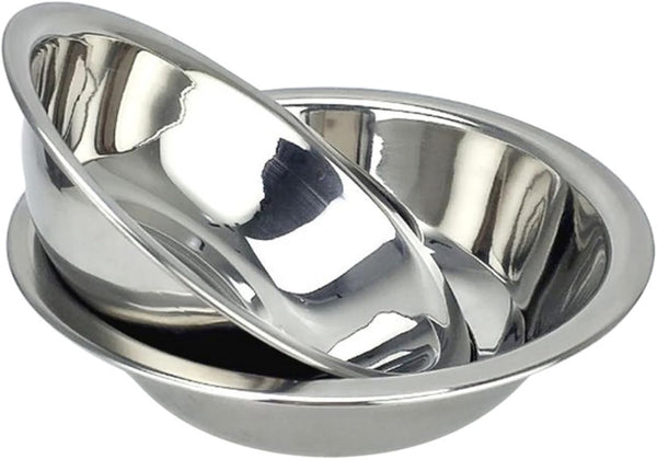 Stainless Steel Mixing Bowl - Flat Bottom Wide for Larger Capacity, Ecofriendly, Reusable, Heavy Duty 8.7" Set of 3